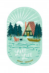 Bend, Oregon - Lake Life Collection - Cabin - Contour