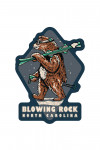 Blowing Rock, North Carolina - Distressed Vector - Ski Bear - Contour
