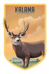 Kalama, Washington - Lithograph - Mule Deer - Contour