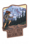 Castle Rock, Washington - Pacific Crest Trail - Hiking Scene - Contour