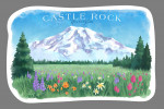 Castle Rock, Washington - Watercolor Study - Botanical Rainier - Contour