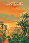 Scottsdale, Arizona - Oil Painting - National Park Series - Cactus