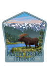 Pagosa Springs, Colorado - Painterly - Moose - Summer Scene - Contour