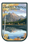 Pagosa Springs, Colorado - Painterly - Longs Peak & Bear Lake - Fall - Contour