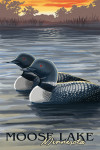 Moose Lake, Minnesota - Loons