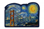 San Francisco, California - Starry Night City Series - Contour