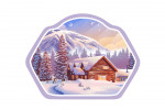 Painterly - Mountain Lodge - Winter Scene - Contour