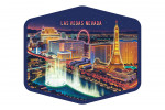Las Vegas, Nevada - Lithograph - Vegas Strip at Night - Contour