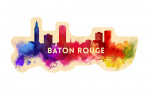 Baton Rouge, Louisiana - Skyline Abstract - Contour
