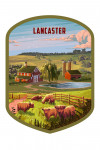Lancaster, Pennsylvania - Painterly - Highland Cow - Contour