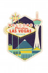 Las Vegas, Nevada - Woodblock - Contour