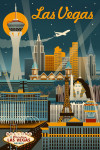 Las Vegas, Nevada - Retro Skyline