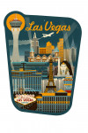 Las Vegas, Nevada - Retro Skyline - Contour