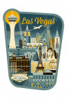 Las Vegas, Nevada - Retro Skyline Classic - Contour