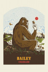 Bailey, Colorado - Vintage Linework - Bigfoot