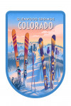 Glenwood Springs, Colorado - Prepare for Takeoff - Skis In Snowbank - Contour