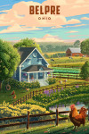 Belpre, Ohio - Lithograph - Farm Life