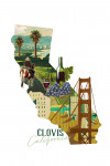 Clovis, California - Golden State Outline