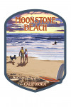 Moonstone Beach, California - Painterly - Beach Scene & Surfers - Contour