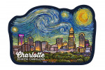 Charlotte, North Carolina - Starry Night - Contour