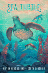 Hilton Head Island, South Carolina - Fluid Linework - Sea Turtle