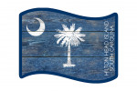 Hilton Head Island, South Carolina - Rustic State Flag - Contour