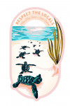 Hilton Head Island, South Carolina - Courageous Explorer Collection - Turtle, Respect the Locals - Contour