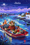 Idaho - Happy Howlidays - Painterly - Santa Dog & Helpers