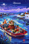 Kansas - Happy Howlidays - Painterly - Santa Dog & Helpers