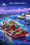 New Hampshire - Happy Howlidays - Painterly - Santa Dog & Helpers