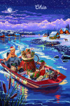 Ohio - Happy Howlidays - Painterly - Santa Dog & Helpers