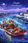 Pacific Northwest - Happy Howlidays - Painterly - Santa Dog & Helpers