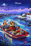 Texas - Happy Howlidays - Painterly - Santa Dog & Helpers
