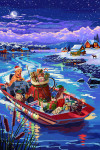 Happy Howlidays - Painterly - Santa Dog & Helpers