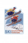 Crested Butte, Colorado - Vintage Skiers - Contour