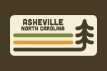 Asheville, North Carolina - Simple Vector - Evergreen