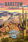 Barstow, California - Painterly - Desert Sunrise - Route 66 - 100 Years