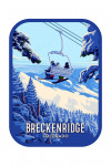 Breckenridge, Colorado - Painterly - Ski Lift Above The Trees - Contour