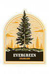 Evergreen, Colorado - Vintage Linework - Evergreen - Contour