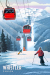 Whistler, British Columbia - Lithograph - Gondolas