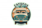Cayucos, California - Letterpress - Camper Van - Contour