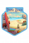 Pismo Beach, California - Painterly - Beach Activities - Contour