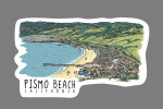 Pismo Beach, California - Line Drawing - Contour