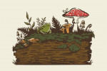 Vintage Linework - Mushrooms
