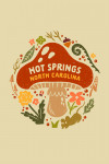 Hot Springs, North Carolina - Boho Colorblock - Mushrooms