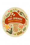Hot Springs, North Carolina - Boho Colorblock - Mushrooms - Contour