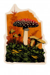 Retro Print Collage - Mushrooms - Contour