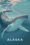 Alaska - Lithograph - Humpback Whale