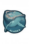 Alaska - Lithograph - Humpback Whale - Contour