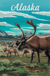 Alaska - Painterly - Caribou Herd